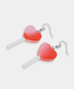 KOI Footwear Sweet Tooth Red Lollipop Earrings