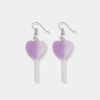KOI Footwear Sweet Tooth Purple Lollipop Earrings ACCESSORIES