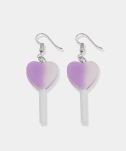 KOI Footwear Sweet Tooth Purple Lollipop Earrings ACCESSORIES