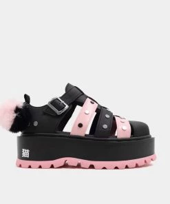 KOI Footwear Purring Poltergeist Pink Platform Sandals