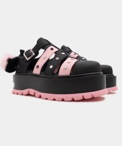 KOI Footwear Purring Poltergeist Pink Platform Sandals