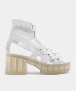 KOI Footwear Clear Skies Icy White Sandals