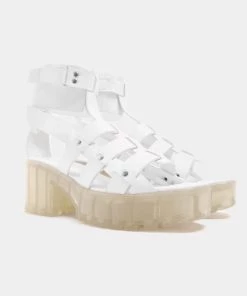 KOI Footwear Clear Skies Icy White Sandals