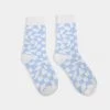 KOI Footwear Check Mate Blue Socks ACCESSORIES