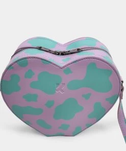 KOI Footwear Funky Town Lilac Cow Print Bag NEW IN
