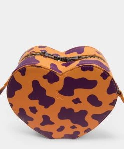 KOI Footwear Funky Town Orange Cow Print Bag NEW IN