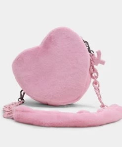 KOI Footwear Pink Cloud Heart Flutters Faux Fur Bag