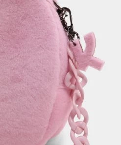 KOI Footwear Pink Cloud Heart Flutters Faux Fur Bag