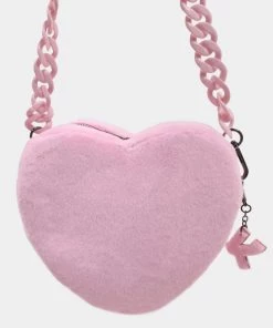 KOI Footwear Pink Cloud Heart Flutters Faux Fur Bag
