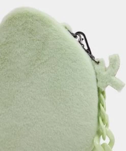 KOI Footwear Green Cloud Heart Flutters Faux Fur Bag NEW IN