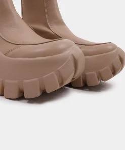 KOI Footwear Raven Scars Beige Bubble Chelsea Boots NEW IN