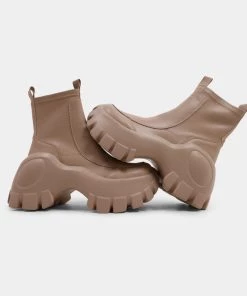 KOI Footwear Raven Scars Beige Bubble Chelsea Boots NEW IN