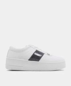 KOI Footwear Eternia Grey Stripe Platform Trainers