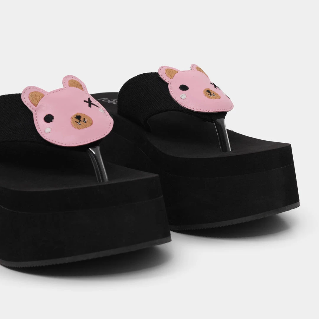 KOI Footwear No Cuddles Bear Flatform Thong Sandals 8 KOI Footwear No Cuddles Bear Flatform Thong Sandals