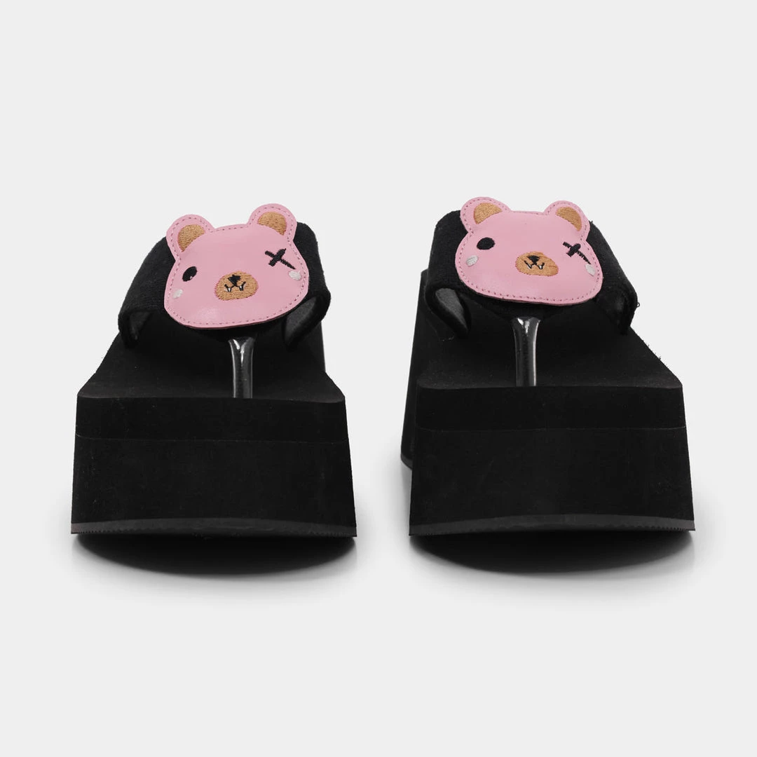 KOI Footwear No Cuddles Bear Flatform Thong Sandals 7 KOI Footwear No Cuddles Bear Flatform Thong Sandals