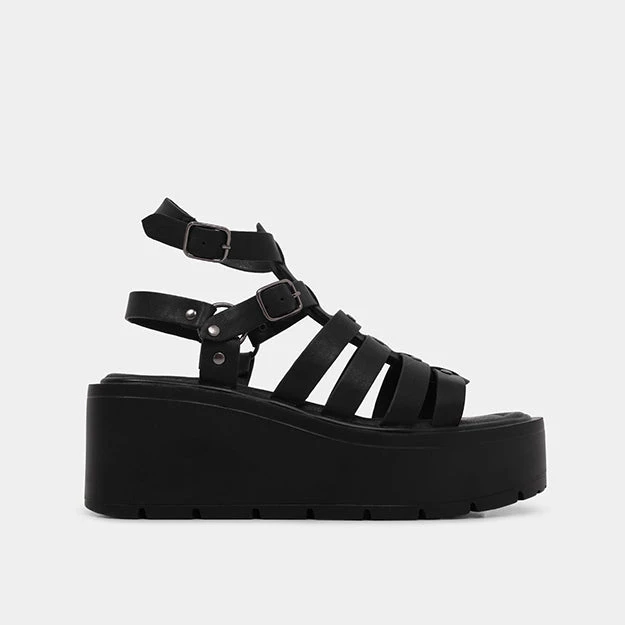 KOI Footwear Battle Ground Strappy Wedge Sandals NEW IN 3 KOI Footwear Battle Ground Strappy Wedge Sandals NEW IN