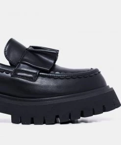 KOI Footwear NEW IN Willow Black Ruffle Loafers