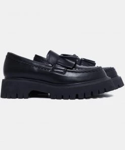 KOI Footwear NEW IN Willow Black Ruffle Loafers