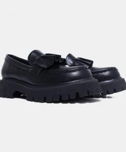 KOI Footwear NEW IN Willow Black Ruffle Loafers