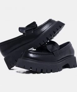 KOI Footwear NEW IN Willow Black Ruffle Loafers