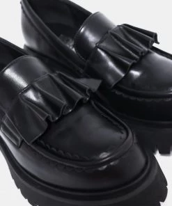 KOI Footwear NEW IN Willow Black Ruffle Loafers