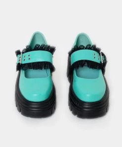 KOI Footwear Rococo Mint Green Corsage Shoes