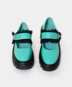 KOI Footwear Rococo Mint Green Corsage Shoes