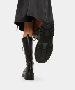 Elegant Shoes Ltd WOMEN'S Alaric Lace Up Long Stomper Boots 13 Elegant Shoes Ltd WOMEN'S Alaric Lace Up Long Stomper Boots