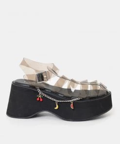 KOI Footwear NEW IN Tutti Frutti Black Jelly Flatform Sandals