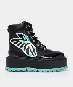 KOI Footwear A Tooth Fairy's Intent Blue Platform Boots