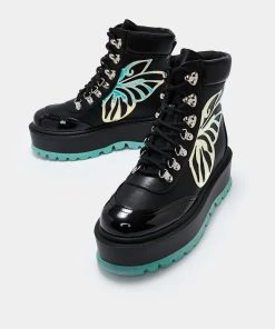 KOI Footwear A Tooth Fairy's Intent Blue Platform Boots