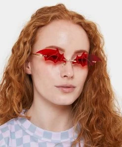 KOI Footwear Bat Out Of Hell Red Sunglasses ACCESSORIES