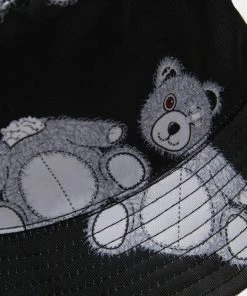 KOI Footwear Goth Wounded Bear Black Bucket Hat