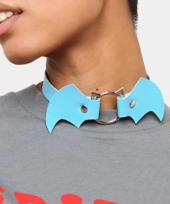 KOI Footwear Kawaii Baby Blue Bat Choker
