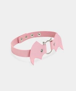 KOI Footwear Kawaii Baby Pink Bat Choker