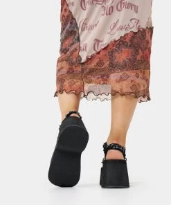 KOI Footwear NEW IN Tutti Frutti Black Jelly Flatform Sandals 15 KOI Footwear NEW IN Tutti Frutti Black Jelly Flatform Sandals