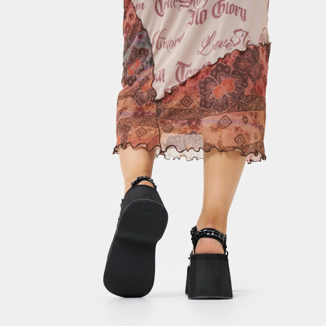 KOI Footwear NEW IN Tutti Frutti Black Jelly Flatform Sandals 9 KOI Footwear NEW IN Tutti Frutti Black Jelly Flatform Sandals