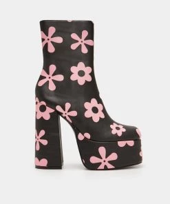 KOI Footwear Empty Flowers Platform Heeled Boots