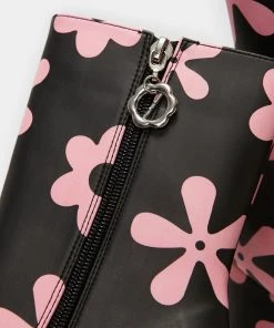 KOI Footwear Empty Flowers Platform Heeled Boots