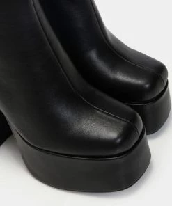KOI Footwear Lexus Black Platform Heeled Boots WOMEN'S