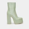 KOI Footwear Lexus Green Platform Heeled Boots NEW IN