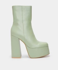 KOI Footwear Lexus Green Platform Heeled Boots NEW IN