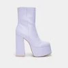 KOI Footwear NEW IN Lexus Purple Platform Heeled Boots