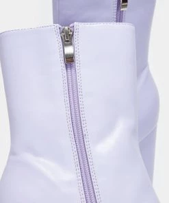 KOI Footwear NEW IN Lexus Purple Platform Heeled Boots