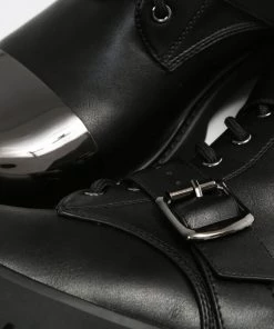 Meijiali Shoes Desolation Gunmetal Combat Boots Goth