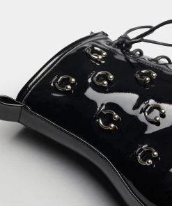 KOI Footwear Goth Tragus Patent Rock Boots