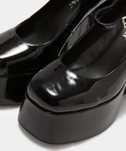 KOI Footwear Sweet Attitude Black Platform Heels