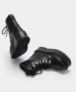 Meijiali Shoes HYDRA All Black Matrix Platform Boots NEW IN