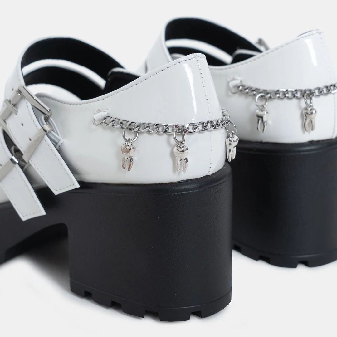 KOI Footwear Tira Mary Janes 'White Jawbreaker Patent Edition' 6 KOI Footwear Tira Mary Janes 'White Jawbreaker Patent Edition'