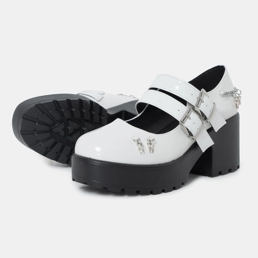 KOI Footwear Tira Mary Janes 'White Jawbreaker Patent Edition' 5 KOI Footwear Tira Mary Janes 'White Jawbreaker Patent Edition'